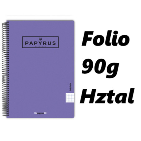 PACK 5 CUADERNOS PAPYRUS GRAFOPLAS PP FOLIO HORIZONTAL COLOR VIOLETA 35 88442435