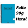 PACK 5 CUADERNOS PAPYRUS GRAFOPLAS PP FOLIO HORIZONTAL COLOR TURQUESA 36 88442436