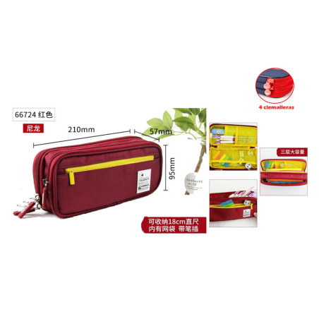 PORTATODO DELI CUADRADO TRIPLE ROJO E66724ROJO UNIDAD