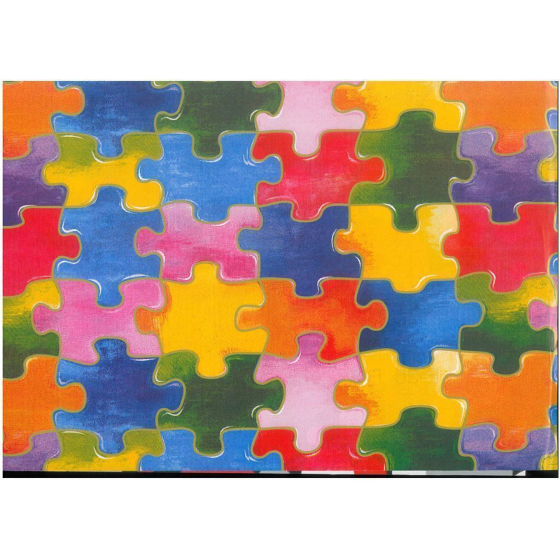 PAPEL REGALO ROLLO 62 SETIMPRES ESTUCADO FICHAS PUZZLE E26R