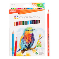 LAPIZ DELI EMOTION TRIANGULAR MINA 3MM 18 COLORES CAJA CARTON EC00210 UNIDAD