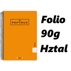 PACK 5 CUADERNOS PAPYRUS GRAFOPLAS PP FOLIO HORIZONTAL COLOR NARANJA 52 88442452