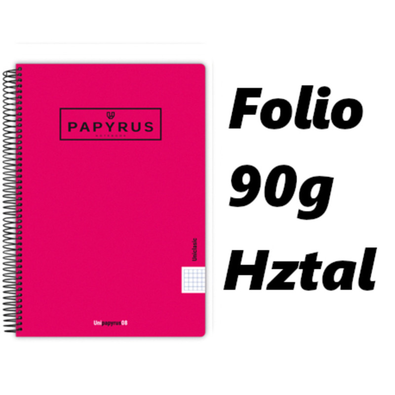 PACK 5 CUADERNOS PAPYRUS GRAFOPLAS PP FOLIO HORIZONTAL COLOR FUCSIA 54 88442454