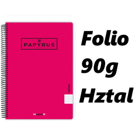 PACK 5 CUADERNOS PAPYRUS GRAFOPLAS PP FOLIO HORIZONTAL COLOR FUCSIA 54 88442454