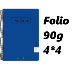 PACK 5 CUADERNOS PAPYRUS GRAFOPLAS PP FOLIO CUADRO 4*4 COLOR AZUL OSCURO 32 88442532