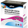 MINI DISCOS DE CIERRE AUTOADHESIVOS MACHO/HEMBRA, 10 MM , 400 PARES BLANCO