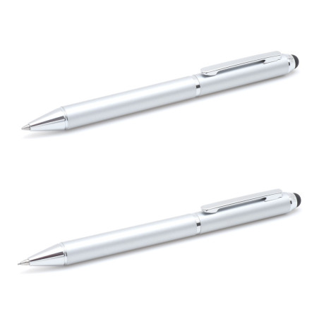 JUEGO BOLIGRAFO PORTAMINAS INOXCROM TOUCH PLATA C/ESTUCHE 40154006