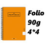 PACK 5 CUADERNOS PAPYRUS GRAFOPLAS PP FOLIO CUADRO 4*4 COLOR NARANJA 52 88442552