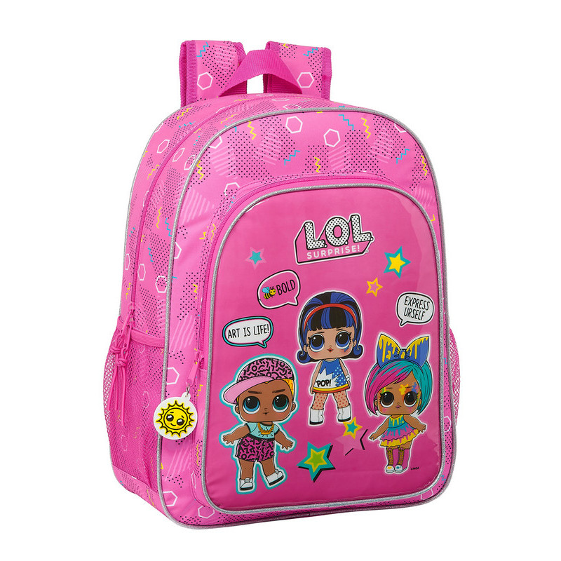 MOCHILA DE 33 CM ADAPT.CARRO LOL SURPRISE! "ART CLUB" 612120180 42*33 SAFTA22