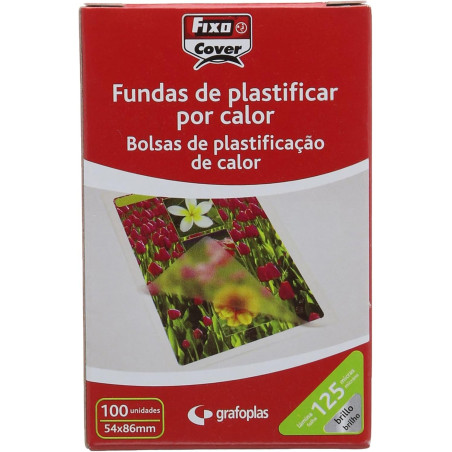 FUNDA PLASTIFICAR  54*86 TARJETA CREDITO 125M C/100U GRAFOPLAS 01 02 14 00
