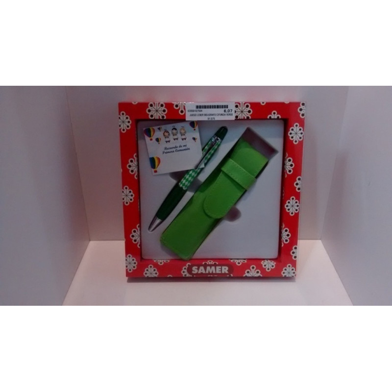 JUEGO LEBER BOLIGRAFO C/FUNDA VERDE 91.075 ^