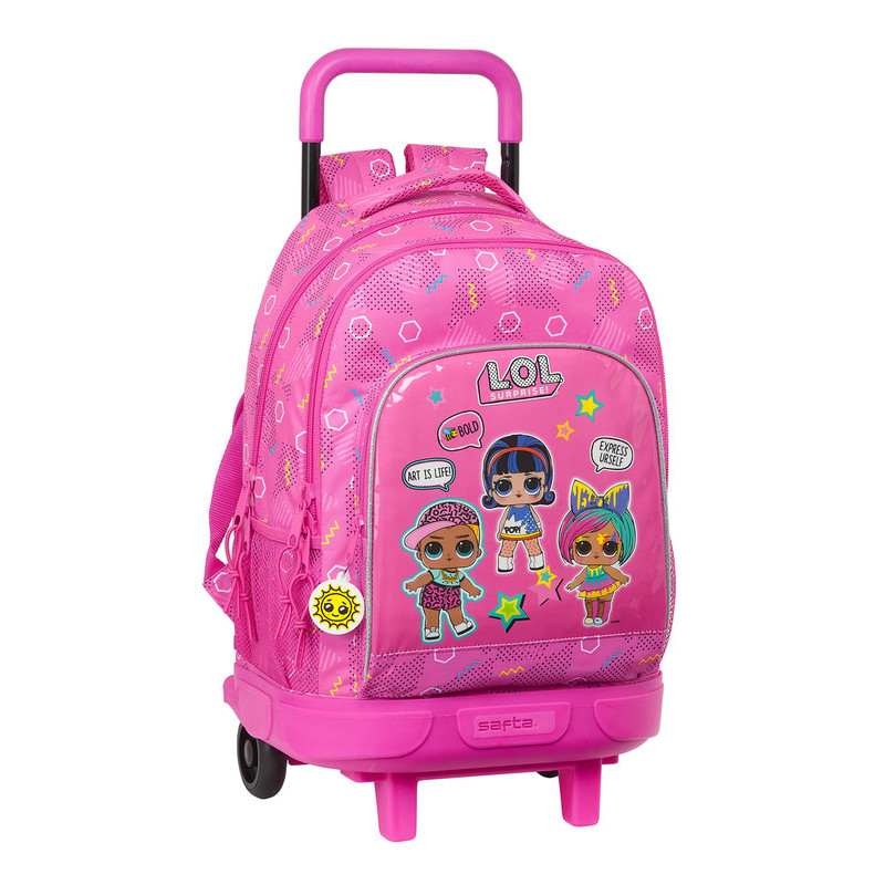 MOCHILA GDE C/RUEDAS COMPACT EXTRAIBLE LOL SURPRISE! "ART CLUB" 612120918 45*33 SAFTA22
