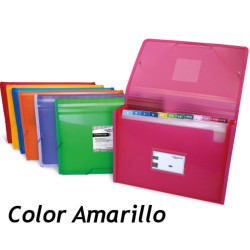 CARPETA FUELLE 12B GRAFOPLAS MULTILINE GOMAS PLAST. TRANSP. AMARILLO 2963060