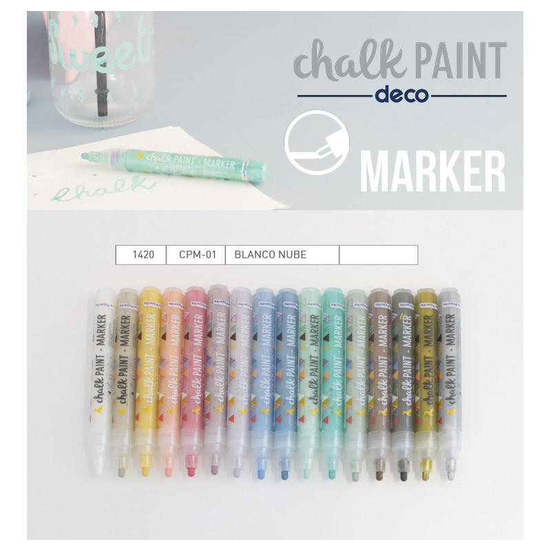 MARCADOR CHALK PAINT MARKER BLANCO NUBE (CPM-01) UNIDAD 142006