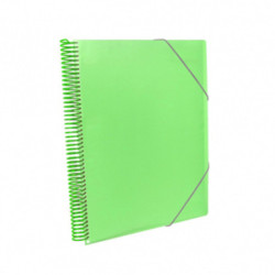 CARPETA ESCAPARATE A-4 PRYSE 60 FUNDAS ESPIRAL KANGURO COLOR VERDE 42400564 UNIDAD