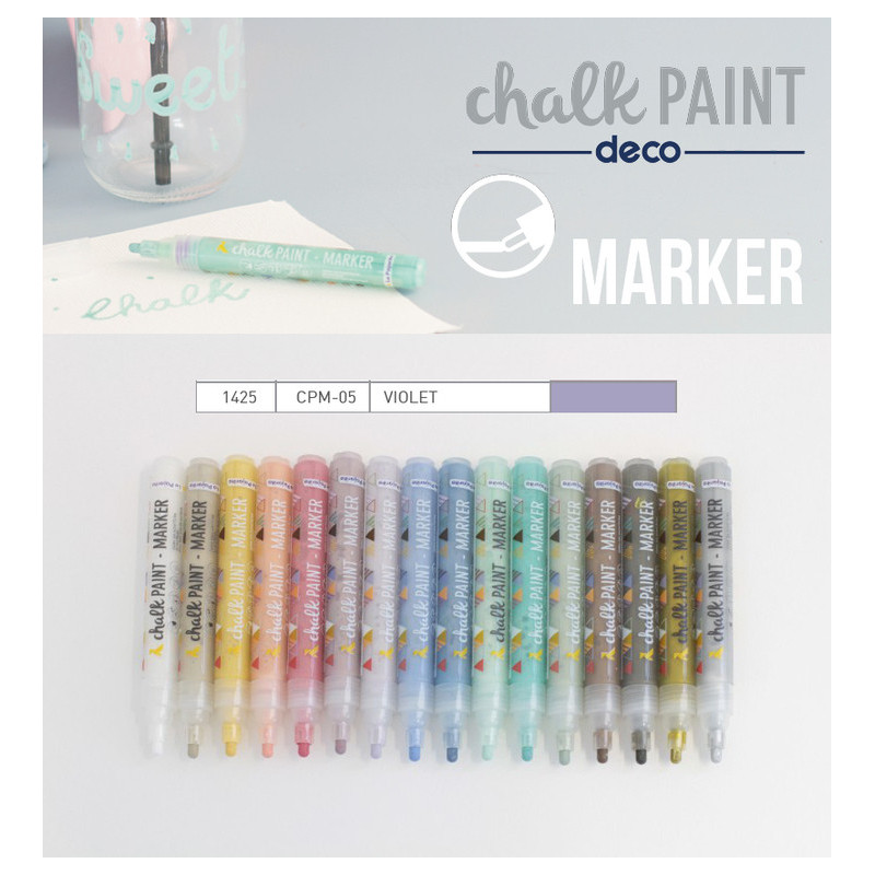MARCADOR CHALK PAINT MARKER VIOLET (CPM-05) UNIDAD 142506