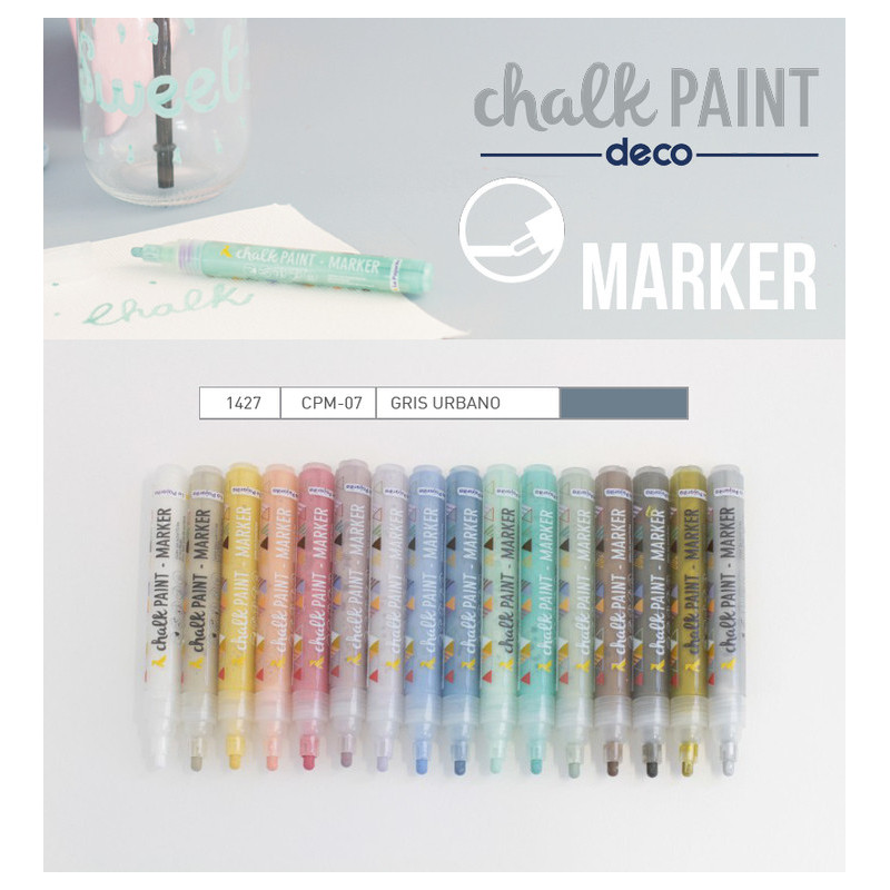 MARCADOR CHALK PAINT MARKER GRIS URBANO (CPM-07) UNIDAD 142706