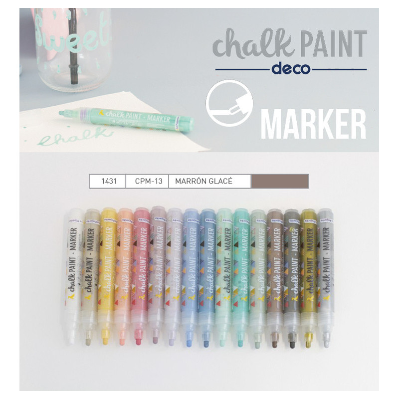 MARCADOR CHALK PAINT MARKER MARRON GLACE (CPM-13) UNIDAD 143106