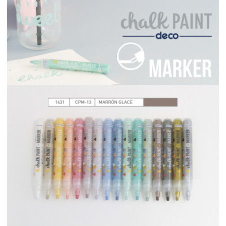 MARCADOR CHALK PAINT MARKER MARRON GLACE (CPM-13) UNIDAD 143106