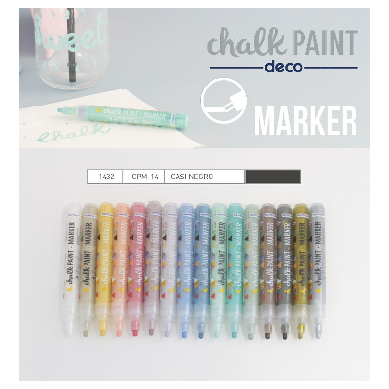 MARCADOR CHALK PAINT MARKER CASI NEGRO (CPM-14) UNIDAD 143206