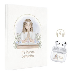 LIBRO COMUNION ARGU NIÑA ORLA + AURICULARES BLUETOOTH 49423 UNIDAD