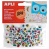 OJOS MOVILES ADHESIVOS PESTAÑAS COLORES 100UDS. APLI. 13265