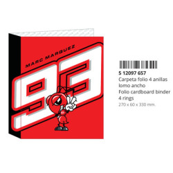 CARPETA F. 4 ANILLAS LOMO ANCHO MARC MARQUEZ 512097657 33*27 SAFTA22