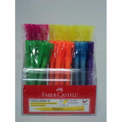 MARCD.FLUOR FABER-CASTELL TEXTLINER 38 REDONDO EXPOSITOR 54U 158109