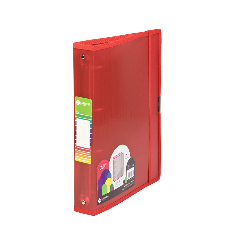 CARPETA PLAST. 4A 40MM FL CARCHIVO PP DUNE ROJO C/GOMA 12371453