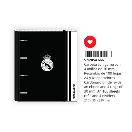CARPEBLOC 4A 30MM C/RECAMBIO REAL MADRID 1ª EQUIP. 20/21 512054666 32*27 SAFTA22