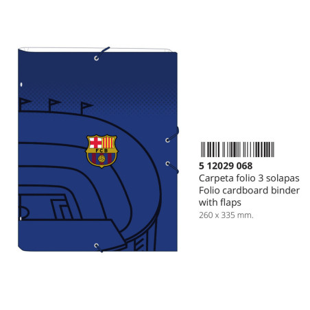 CARPETA FOLIO 3 SOLAPAS F.C.BARCELONA 1ª EQUIP. 20/21 512029068 33,5*26 SAFTA22