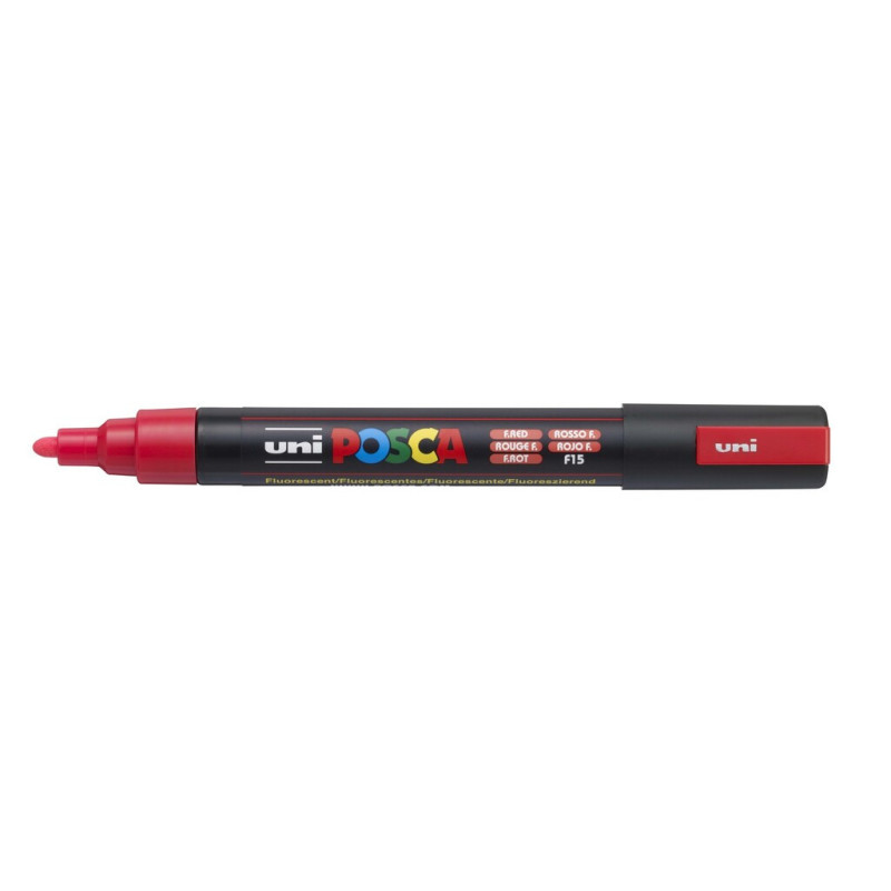 MARCADOR UNI-BALL POSCA PC-5M PUNTA REDONDA 1,8-2,5MM FLUOR ROJO -F15-