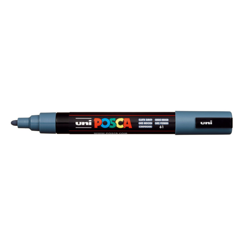 MARCADOR UNI-BALL POSCA PC-5M PUNTA REDONDA 1,8-2,5MM GRIS PIZARRA -61-