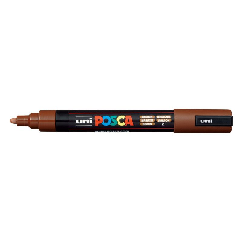 MARCADOR UNI-BALL POSCA PC-5M PUNTA REDONDA 1,8-2,5MM MARRON -21-