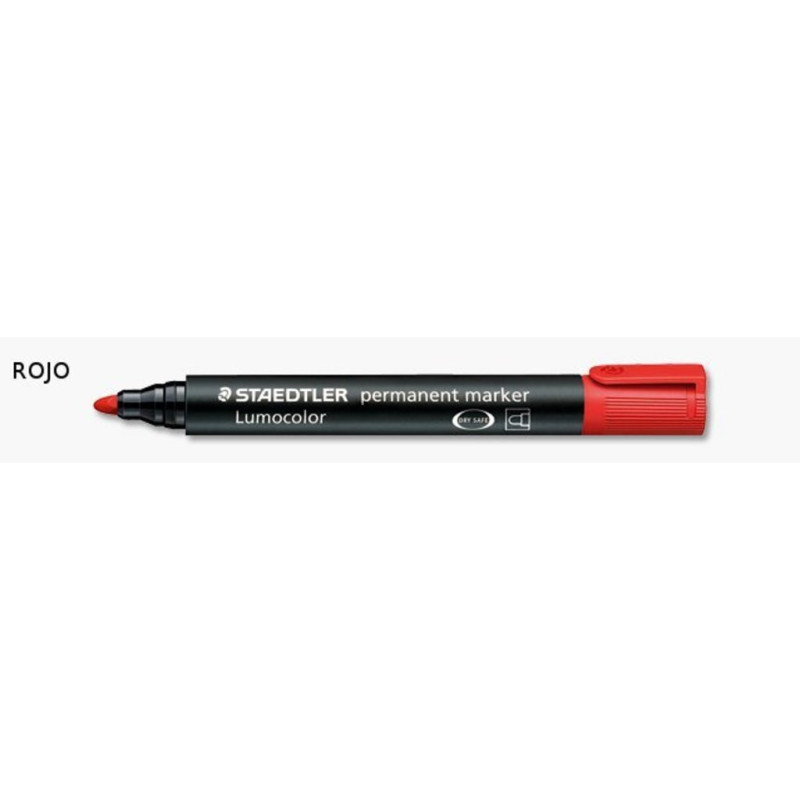 MARCD. STAEDTLER LUMOCOLOR 352 REDONDA ROJO C/10U ^