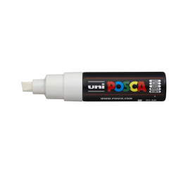 MARCADOR UNI-BALL POSCA PC-8K BISEL GRUESO 8MM BLANCO -1-