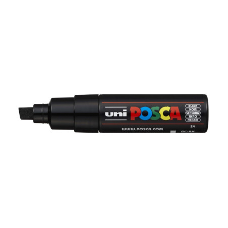 MARCADOR UNI-BALL POSCA PC-8K BISEL GRUESO 8MM NEGRO -24-