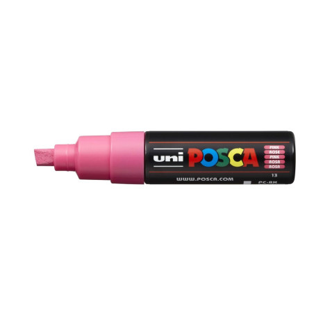 MARCADOR UNI-BALL POSCA PC-8K BISEL GRUESO 8MM ROSA -13-