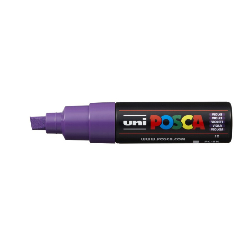 MARCADOR UNI-BALL POSCA PC-8K BISEL GRUESO 8MM VIOLETA -12-