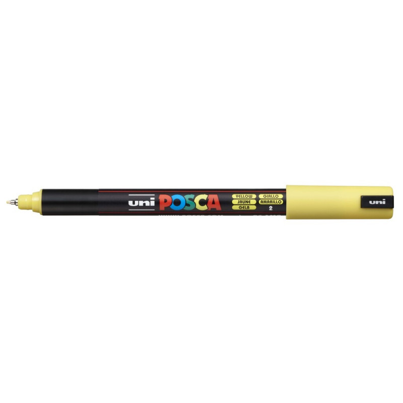 MARCADOR UNI-BALL POSCA PC-1MR PUNTA EXTRA FINA 0,7MM AMARILLO UNIDAD -2-
