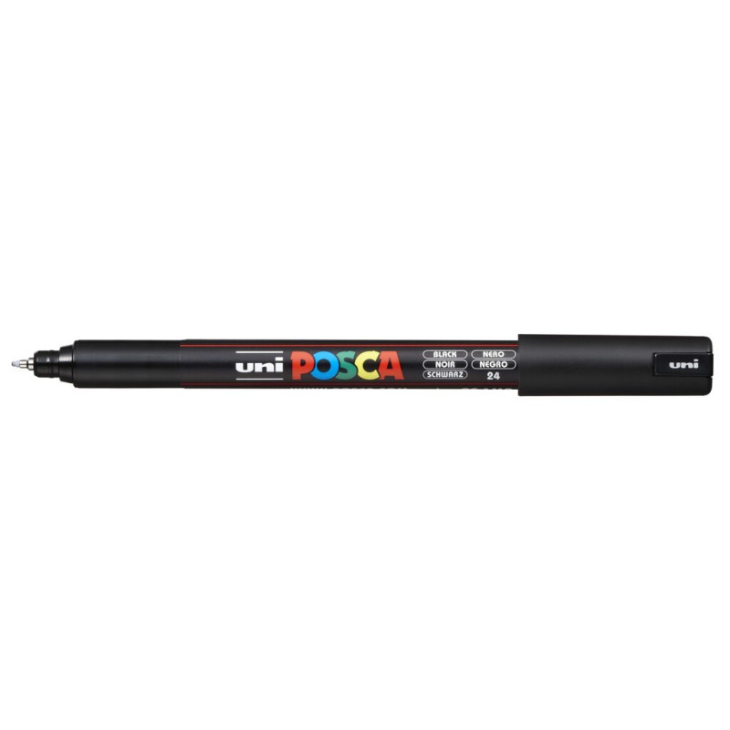 MARCADOR UNI-BALL POSCA PC-1MR PUNTA EXTRA FINA 0,7MM NEGRO -24-