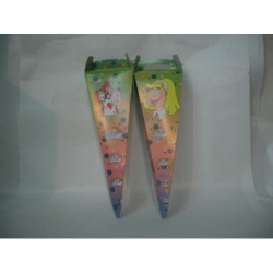 CAJA CARAMELOS CONO CARTON ALICIA PAIS MARAVILLA ^