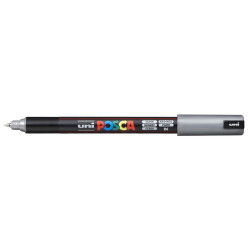 MARCADOR UNI-BALL POSCA PC-1MR PUNTA EXTRA FINA 0,7MM PLATA -26-