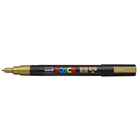 MARCADOR UNI-BALL POSCA PC-3M PUNTA REDONDA 0,9-1,3MM ORO -25-