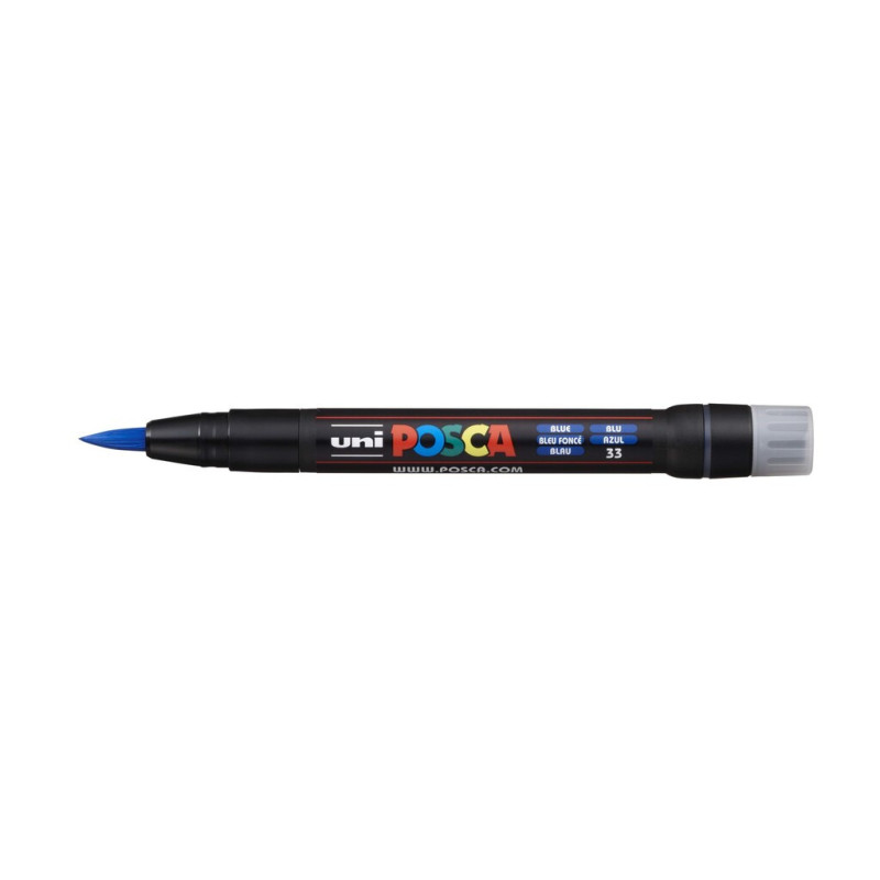 MARCADOR UNI-BALL POSCA PCF-350 PUNTA PINCEL AZUL -33-