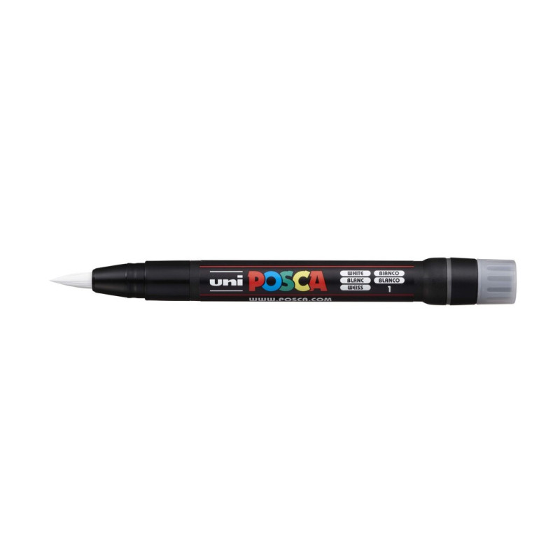 MARCADOR UNI-BALL POSCA PCF-350 PUNTA PINCEL BLANCO -1-