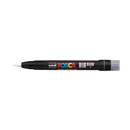 MARCADOR UNI-BALL POSCA PCF-350 PUNTA PINCEL BLANCO -1-