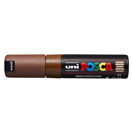 MARCADOR UNI-BALL POSCA PC-7M PUNTA REDONDA 4,5-5,5MM MARRON -21-