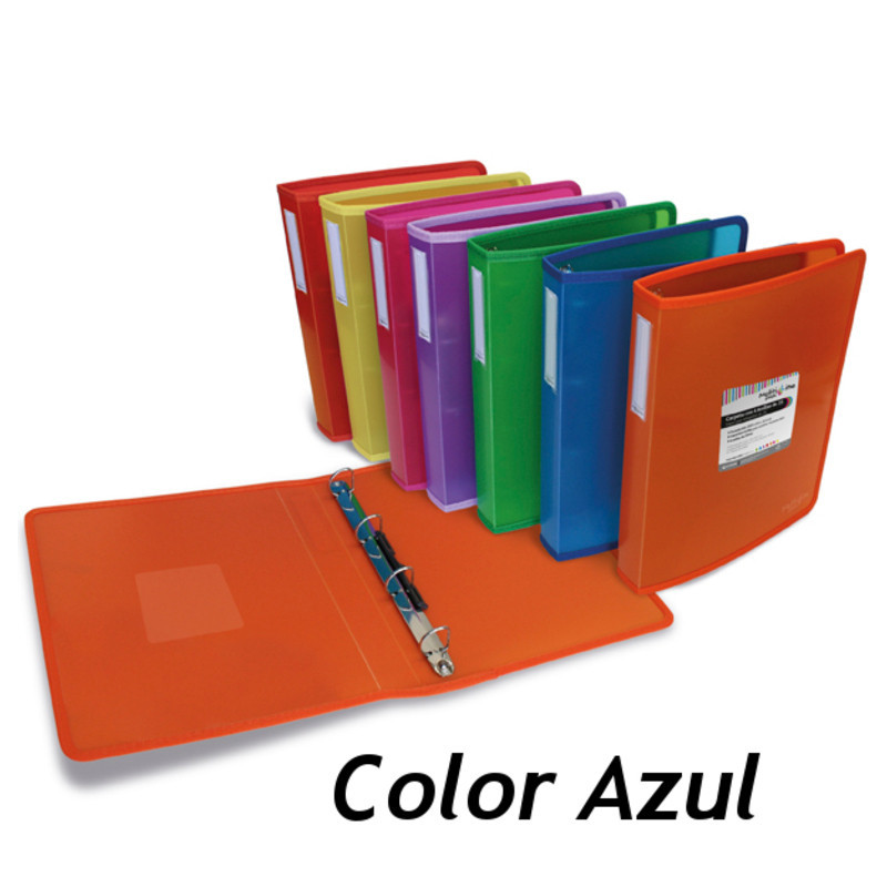 CARPETA PLAST. 4A 25MM FL GRAFOPLAS MULTILINE AZUL 30121430 ^