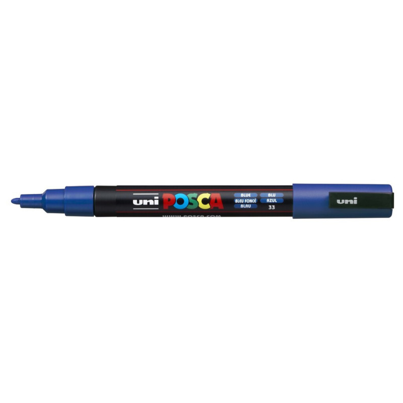 MARCADOR UNI-BALL POSCA PC-3M PUNTA REDONDA 0,9-1,3MM AZUL -33-